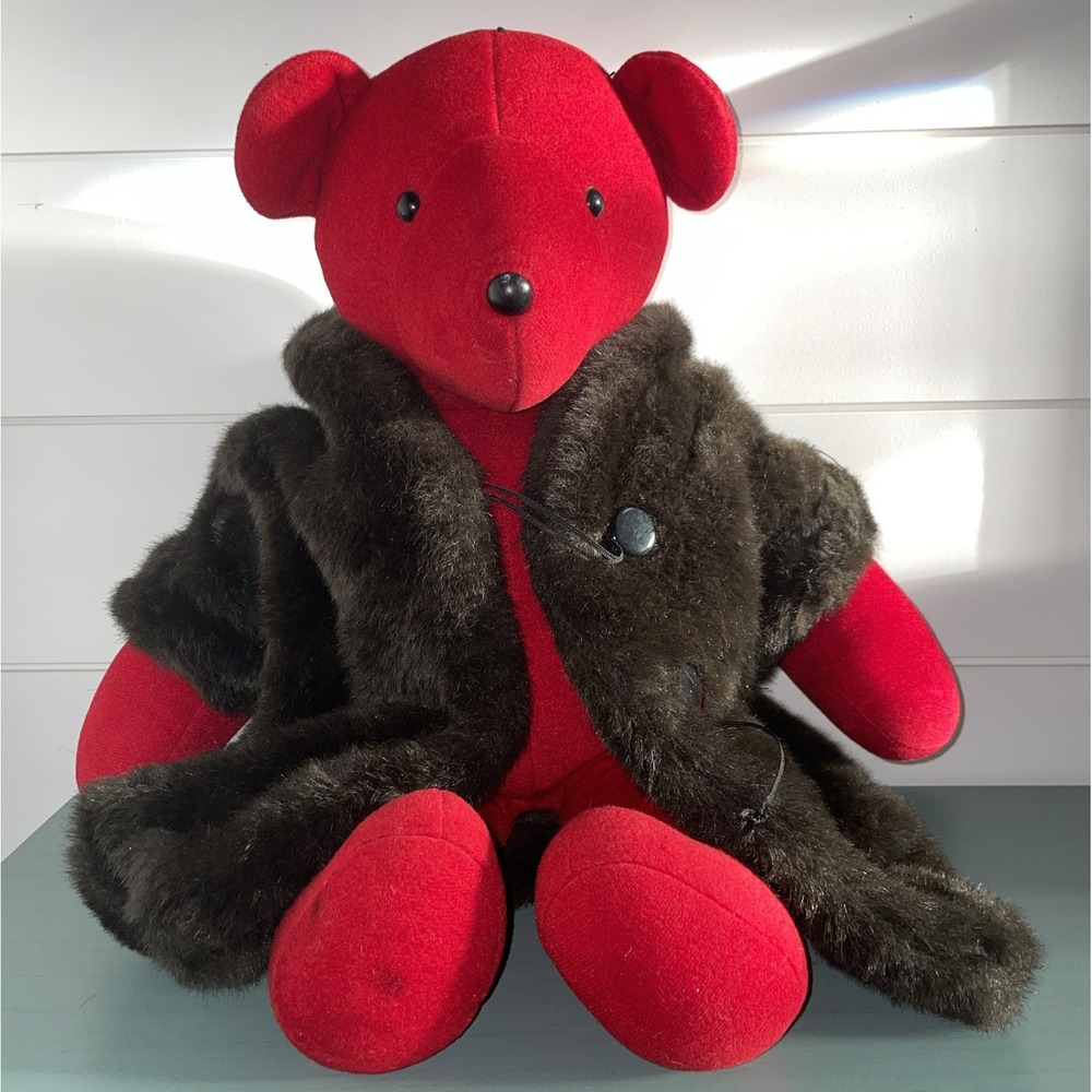 North American Bear Co. Humphrey Beargart Bogart with Lauren Bearcall Fur Coat‎